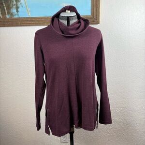 Woolrich Women's Plum Cowl Neck Sweater Tunic Cozy Textured Women’s Size‎ Medium
